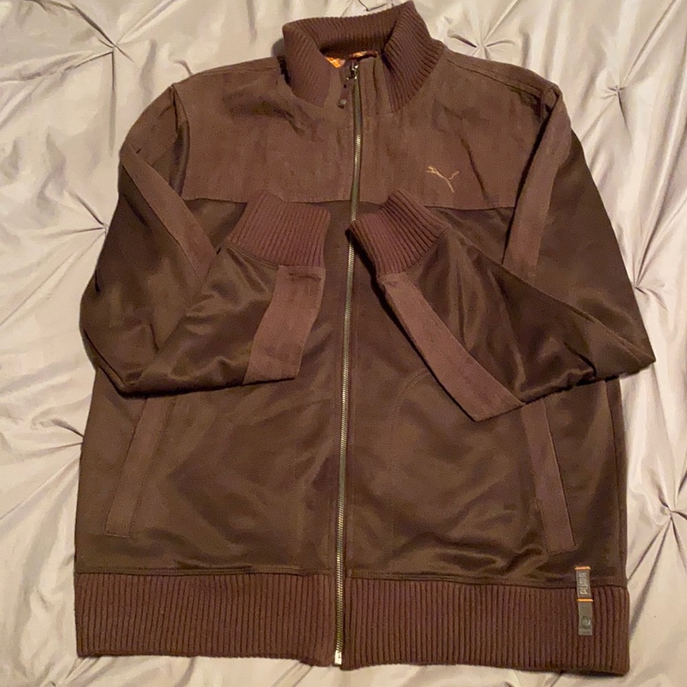 Puma size large coat brown super nice vintage